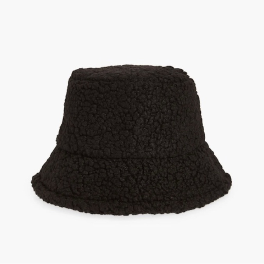 Black Textured Bucket Hat